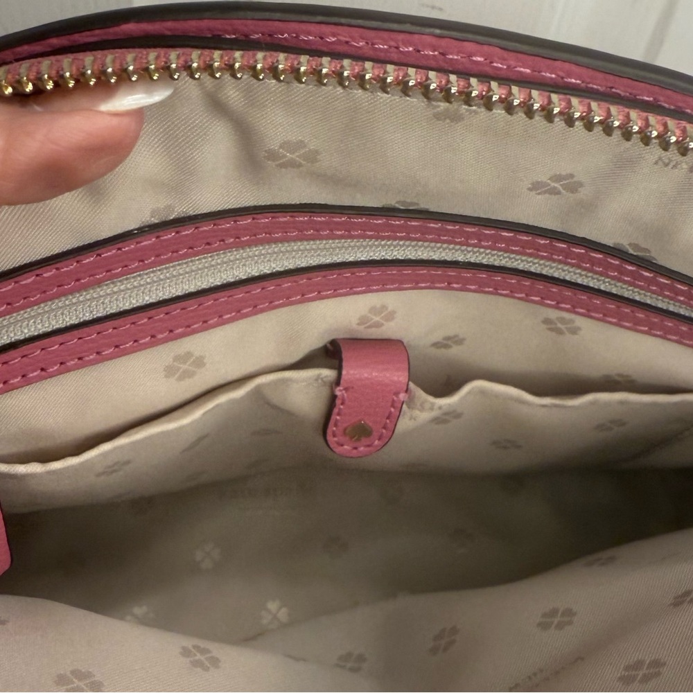 KATE SPADE NEW YORK LEATHER DOME HAND BAG PINK - Picture 9 of 15